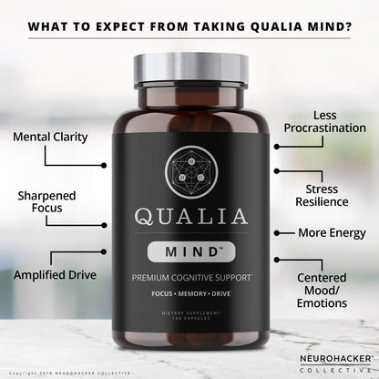 NEUROHACKER COLLECTIVE Qualia Mind Nootropics - Top Brain Supplement for Memory