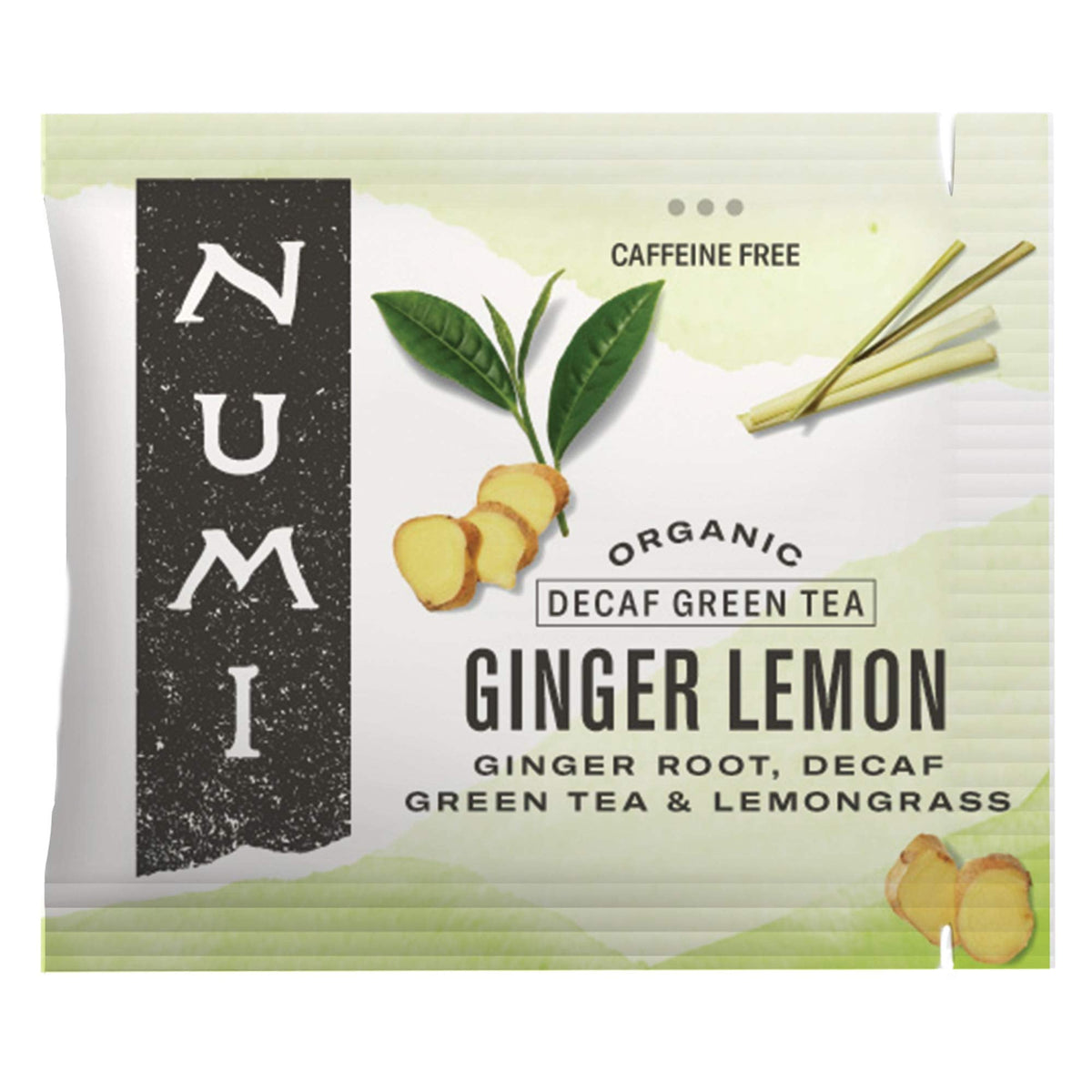 Numi Organic Ginger Lemon Tea, 100 Tea Bags, Organic Decaf Green Tea, Ginger