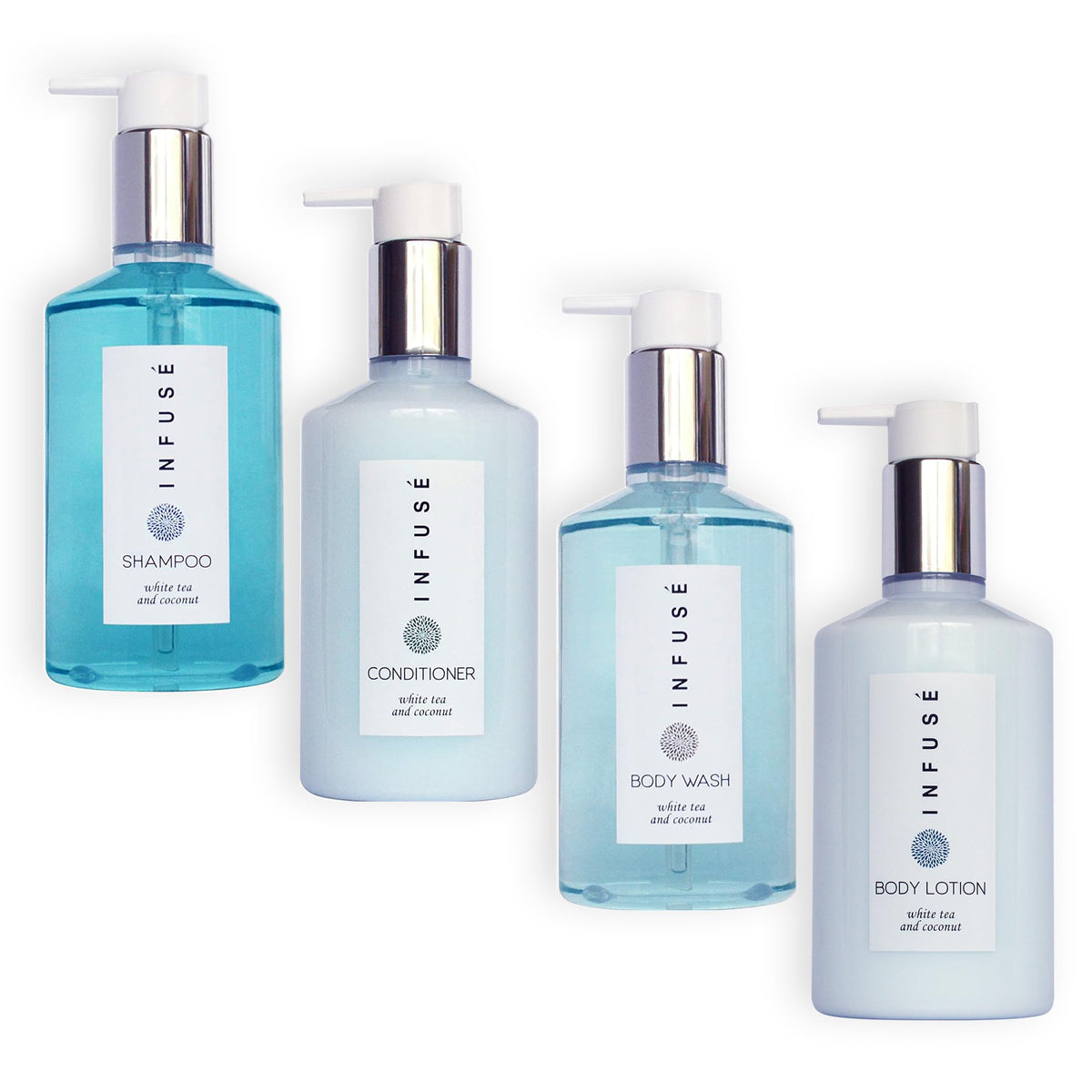 Infuse 1-Shoppe 40 Piece Ecobox All-In-Kit | White Tea and Coconut Soap | 12 Shampoo