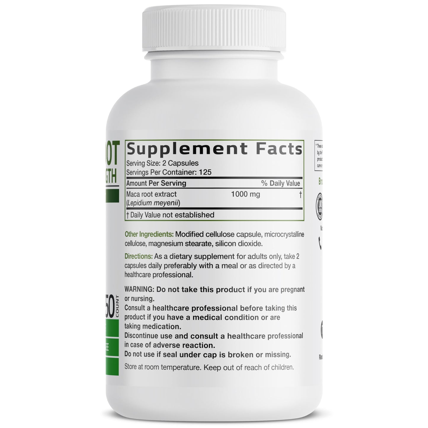 Bronson Maca Root Extra Lepidium Meyenii, Non-GMO, 90 Vegetarian Capsules