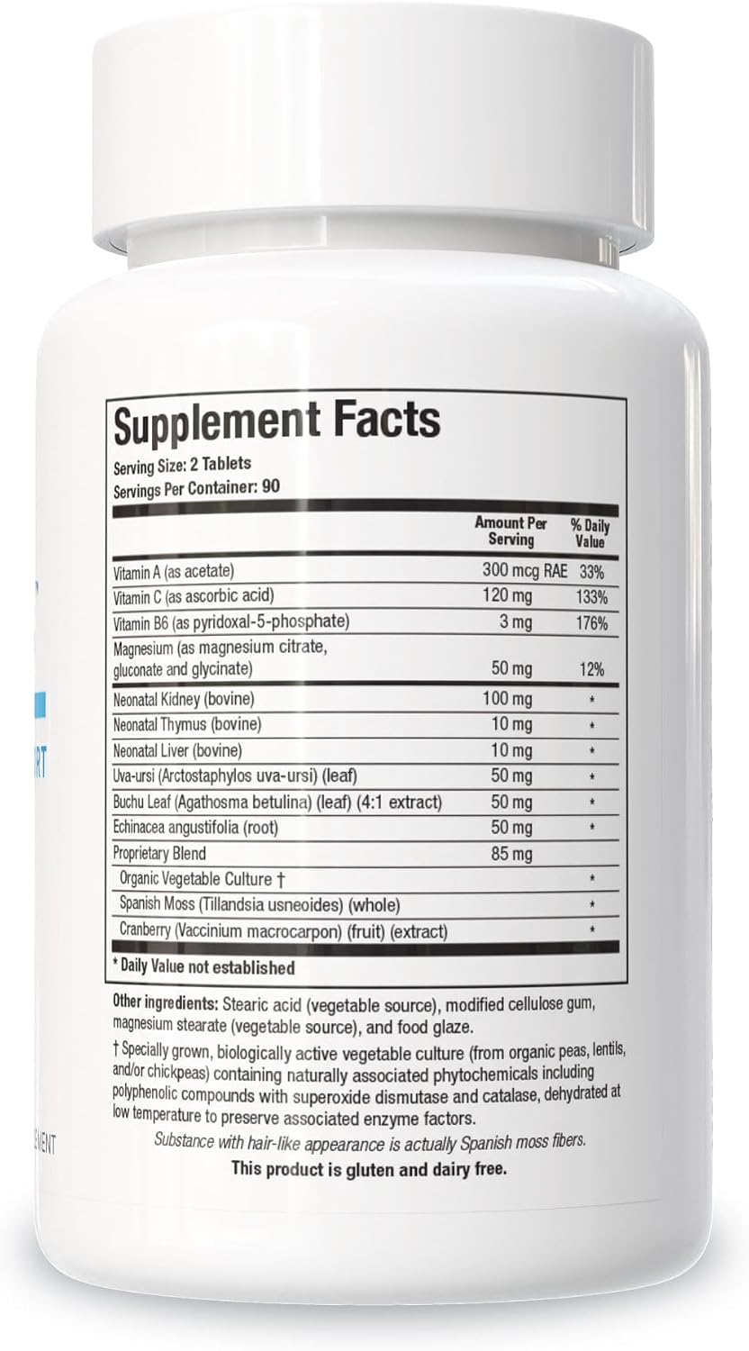 Biotics Research Renal Plus – Botanical, Glandular and Nutritional Support for Optimal Renal Function. Kidney Health & Supports Urological Function –Ulva ursi, Buchu Leaf, Echinacea, Cranberry–180Tabs