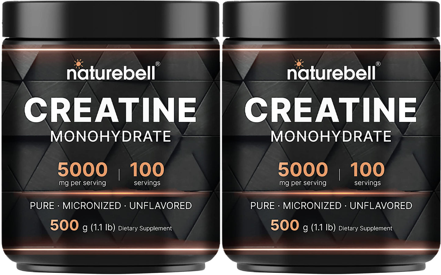 NatureBell Creatine Monohydrate Powder 1,000g, 5,000mg Per Serving, 200 Servings (2.2 lb) | Micronized, Pure & Unflavored | Pre-Workout Muscle Support* | Keto, Vegan, Filler-Free