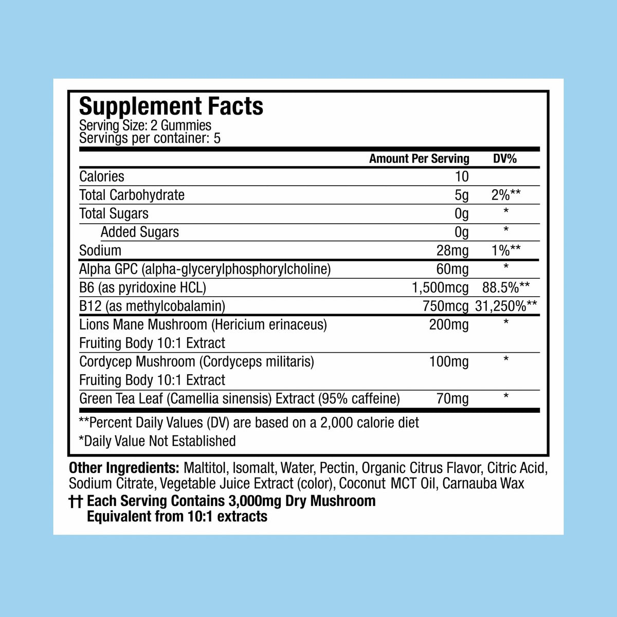 Plant People WonderFocus Mushroom Gummies with Lion’s Mane & Cordyceps 60ct