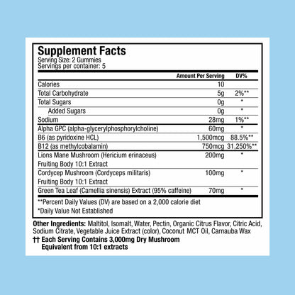 Plant People WonderFocus Mushroom Gummies with Lion’s Mane & Cordyceps 60ct