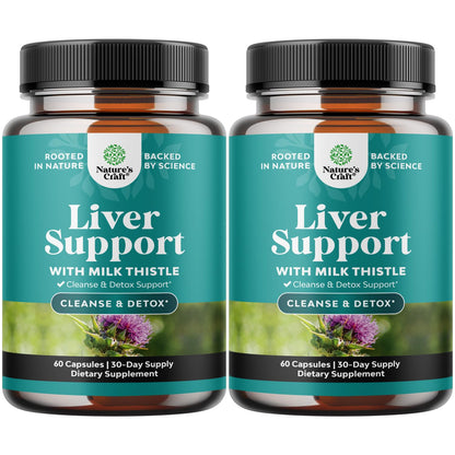 Liver Cleanse Detox & Repair - Milk Thistle Supplement for Digestion & Immunity Support - Ginger Root, Choline & Dandelion Root - Herbal Liver Support with Silymarin, Beetroot & Artichoke - 70 Count