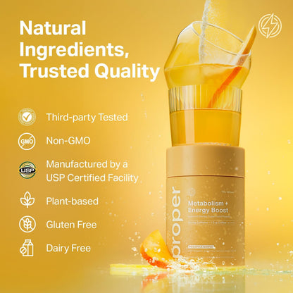 Proper, The Yellows Metabolism and Energy Boost Stickpack + Jar Bundle