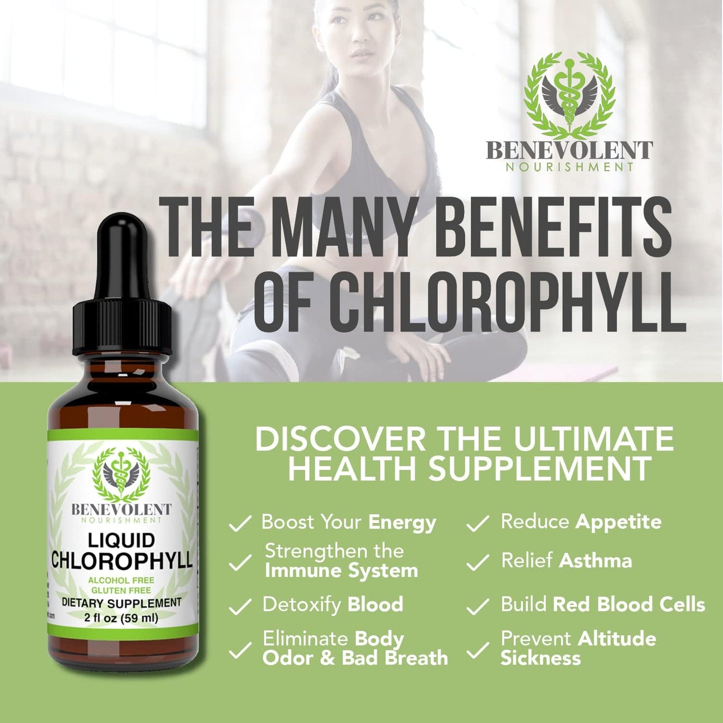 Liquid Melatonin for Kids and Adults 3mg & Liquid Chlorophyll Bundle - Natural Sleep Aid Drops, Berry Vanilla Flavor, Made in USA - Sleep Support & Skin Support