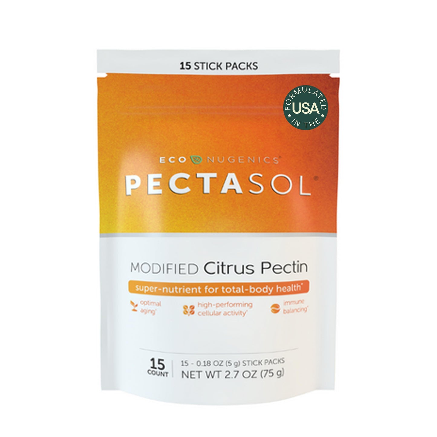 EcoNugenics PectaSol Modified Citrus Pectin – 184g Berry Powder – Total-Body Health Supplement to Support Immune System, Inflammation Response & Healthy Aging + Maintain Healthy Galectin-3 Levels