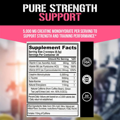 Evlution Nutrition Creatine 5000 - Supports Faster Recovery Lean Muscle Growth & Performance - Pre & Post Workout Powder - 5000mg Pure Creatine Monohydrate Per Serving - 60 Servings - Unflavored