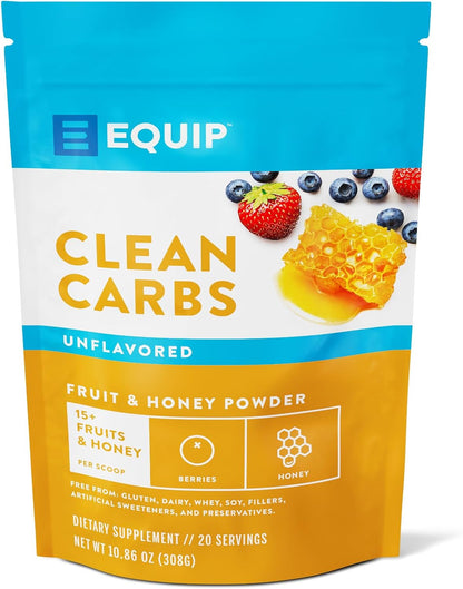 Equip Foods Clean Carbs - Sweet Potato Powder - Plant Based Pre Workout Carb Powder, Made from Dried Sweet Potatoes Vanilla Flavor - 1.7 Pounds