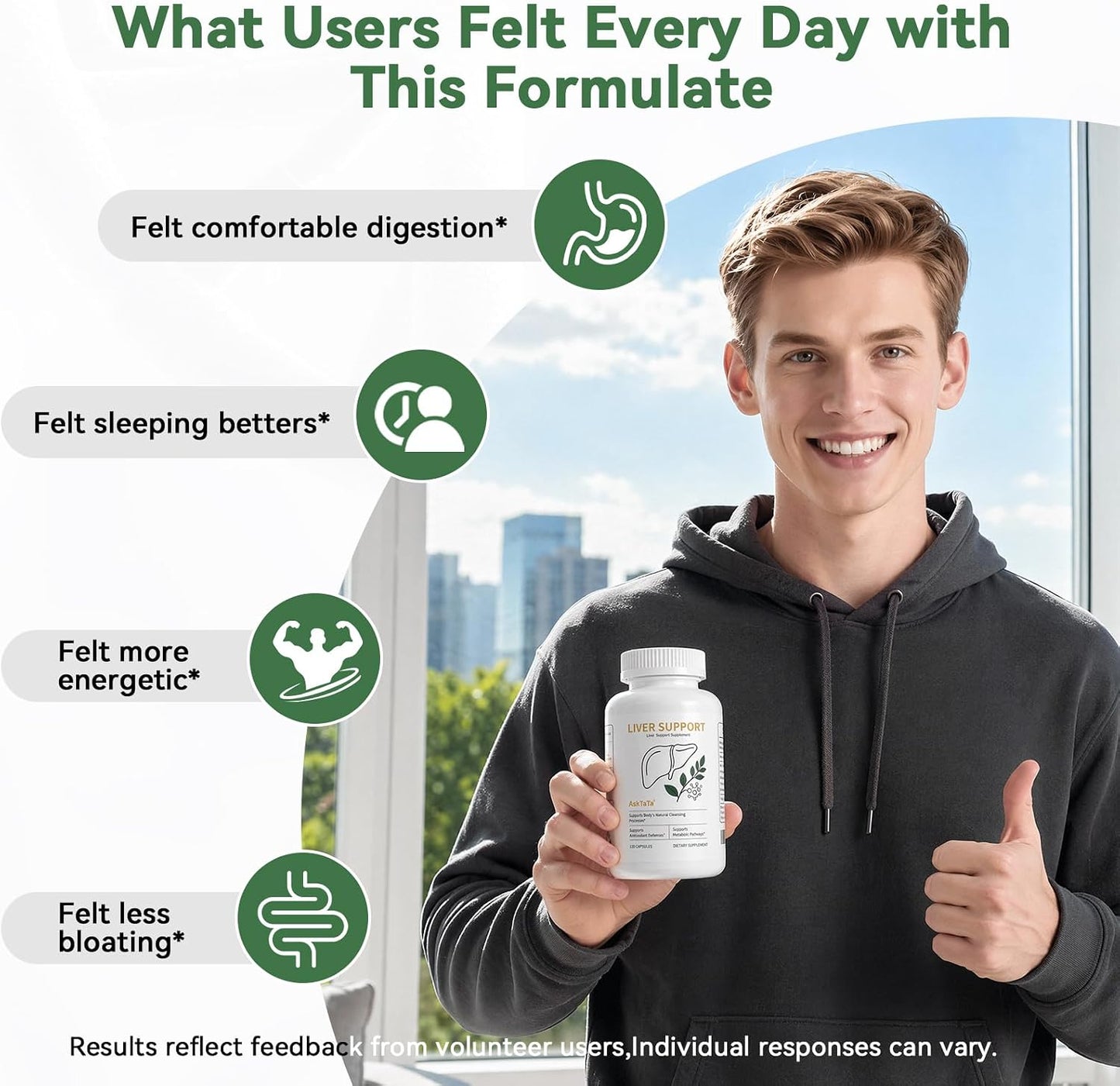 Liver Health Support Supplement, 5 Natural Herbal Blend for Daily Liver Care, 120 Capsules