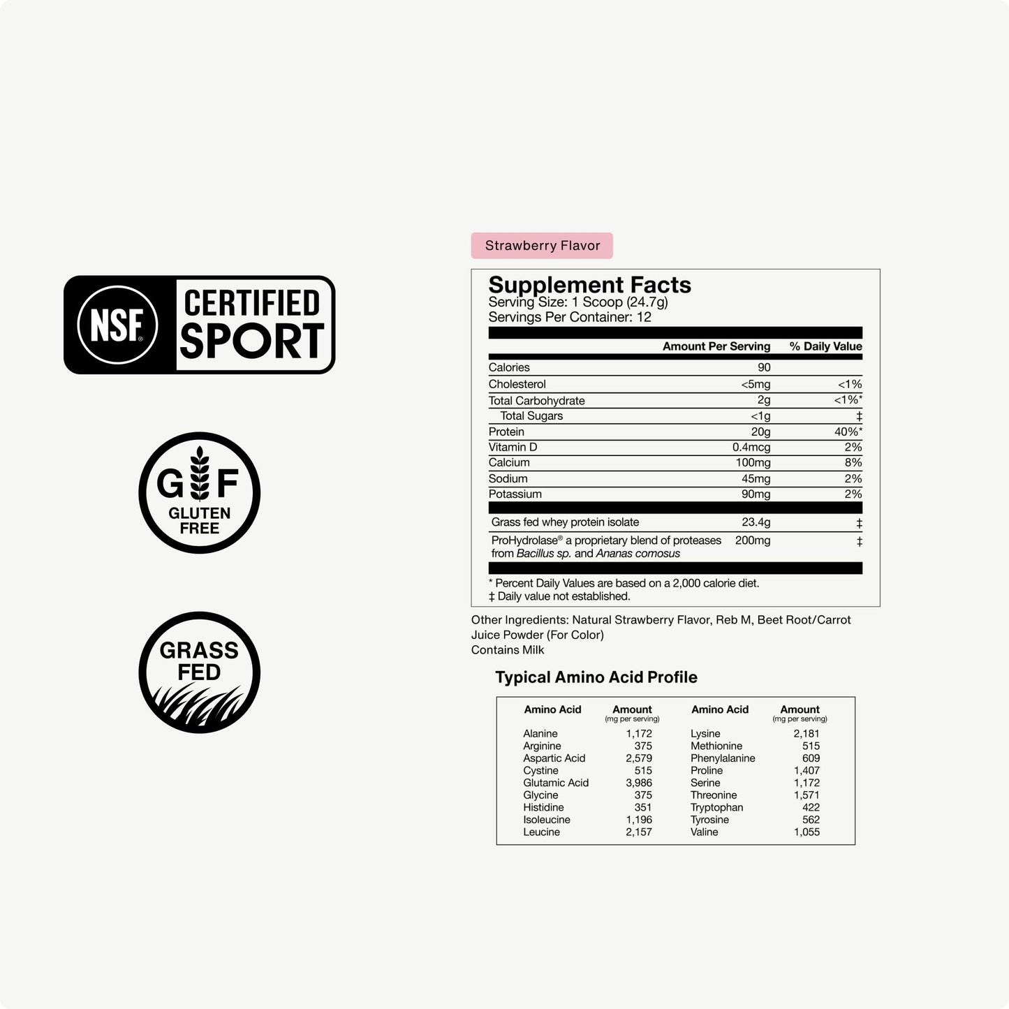 Momentous Essential Grass-Fed Whey Protein Powder - 20 g Whey Isolate Protein - NSF Certified for Sport - Gluten-Free - 25 Servings for Essential Everyday Use - Vanilla - Package May Vary