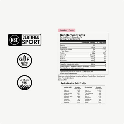Momentous Essential Grass-Fed Whey Protein Powder - 20 g Whey Isolate Protein - NSF Certified for Sport - Gluten-Free - 25 Servings for Essential Everyday Use - Vanilla - Package May Vary