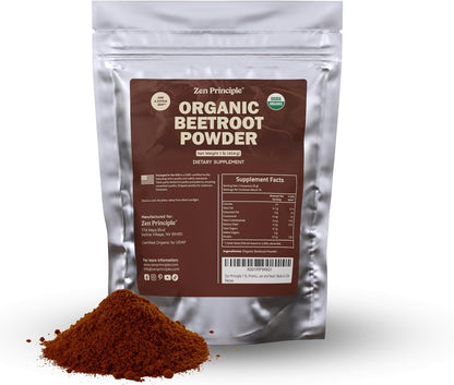 1 lb. Premium Organic Beetroot Powder. 100% USDA Certified. More Fiber and Less Sugar Than Beet Juice. All Natural Energy Boost, Supports Healthy Liver and Heart. Made in USA.