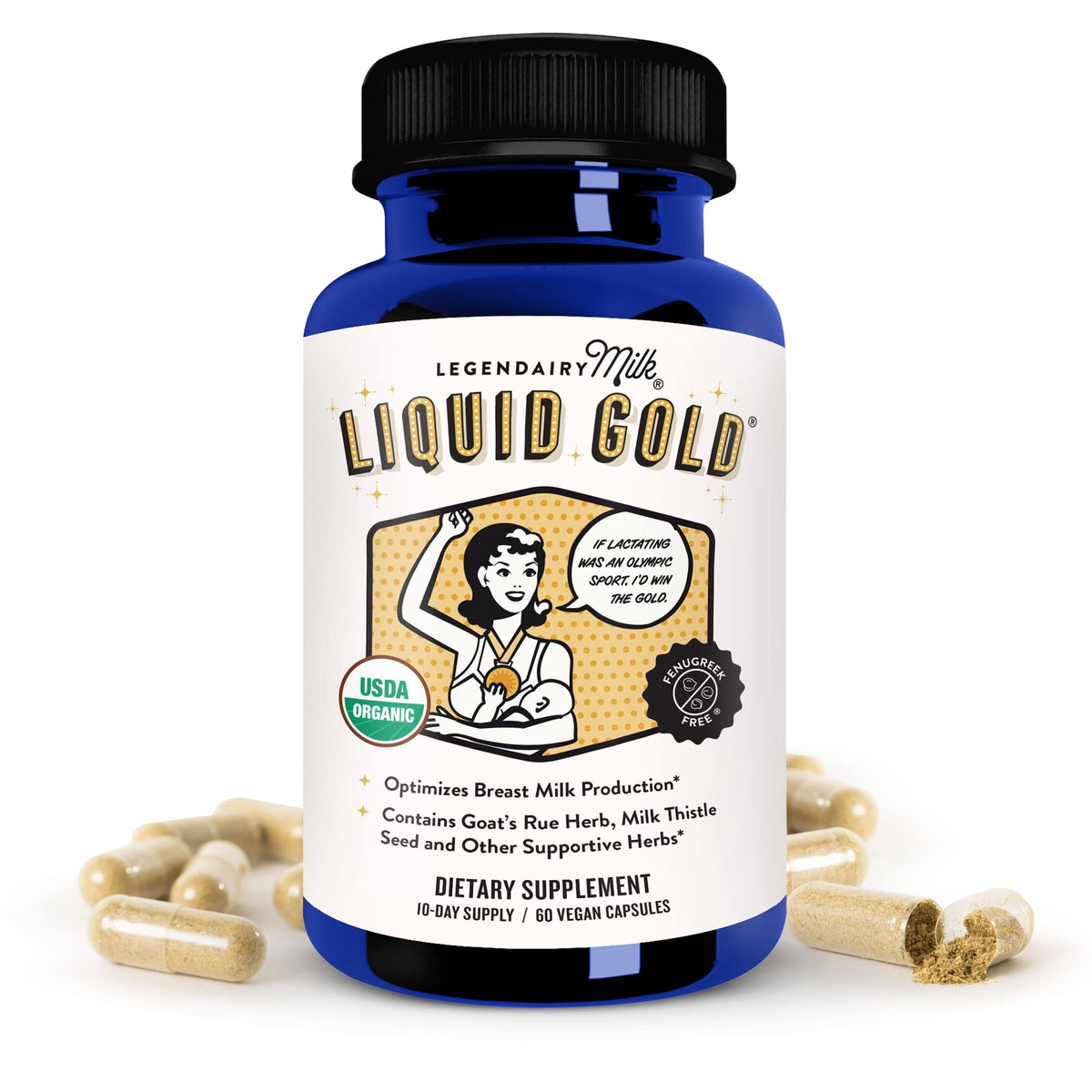 Legendairy Milk Liquid Gold Lactation Supplement, Organic Goat's Rue Lactation Support 