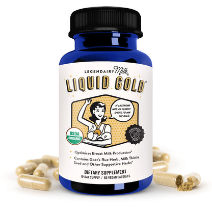 Legendairy Milk Liquid Gold Lactation Supplement, Organic Goat's Rue Lactation Support 