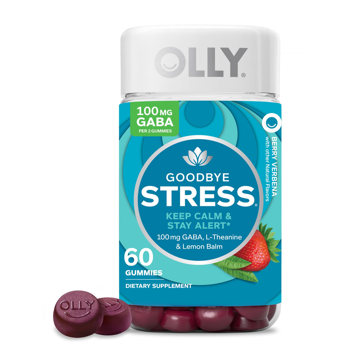 OLLY Hello Happy Gummy Worms, Mood Balance Support, Vitamin D, Saffron, Adult