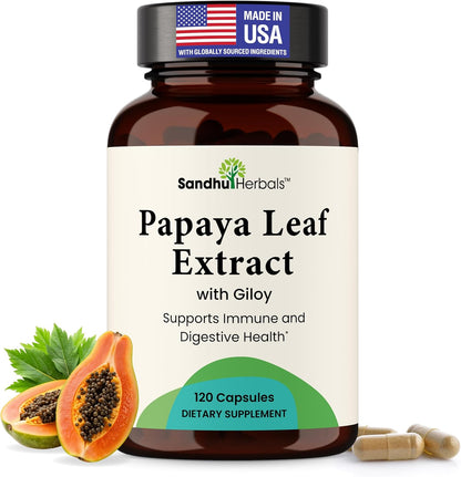 Zinc 30mg with Copper, Selenium & Vitamin D3 Bundle with Papaya Leaf Extract (120 Capsules Each) | Supports Immune Health