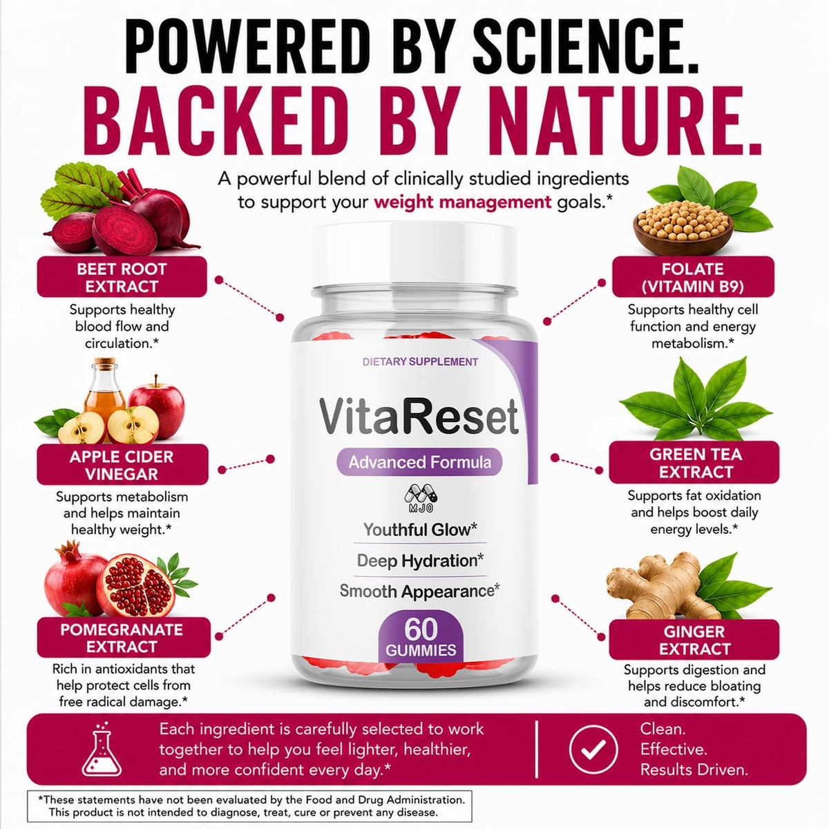 VitaReset Gummies, Health & Wellness Support Supplement 2-Pack, 120 Gummies