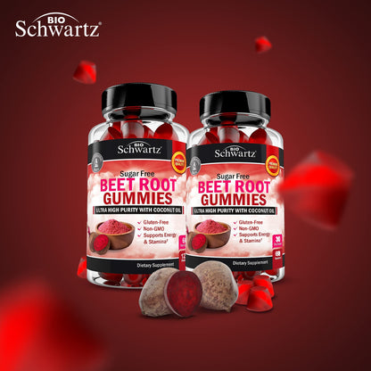 Sugar Free Beet Root Gummies - Strawberry Flavor, 120 Count