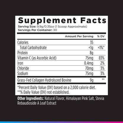 Livingood Daily Vanilla Collagen Powder for Women & Men, Hydrolyzed Collagen Peptides Powder with Vitamin C, Protein with 20 Amino Acids, Type I & III, Grass Fed, Keto, Paleo, Gluten Free, 30 Srvgs