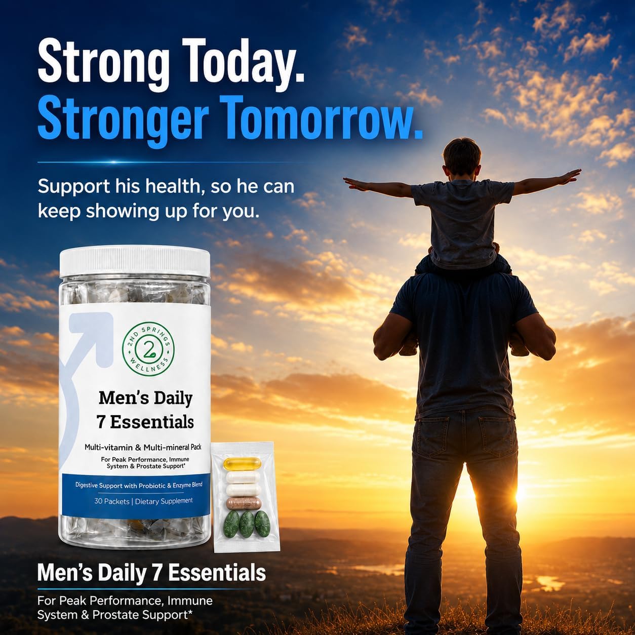 Men's & Women's Daily 7 Essentials Bundle - Complete Multivitamin Packs for Optimal Health and Vitality