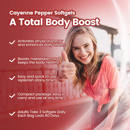 VivoNu Cayenne Pepper Softgels Supplement with Vitamin E D3+K2 and Extracts of Grape Seed, Hawthorn, Beetroot, Berberine and Others, Supports Leg Vein, Heart and Blood Vessel Health