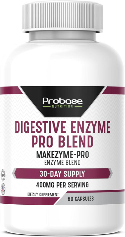 Probase Nutrition Digestive Enzyme Pro Blend 60 Capsules 30-Day Supply