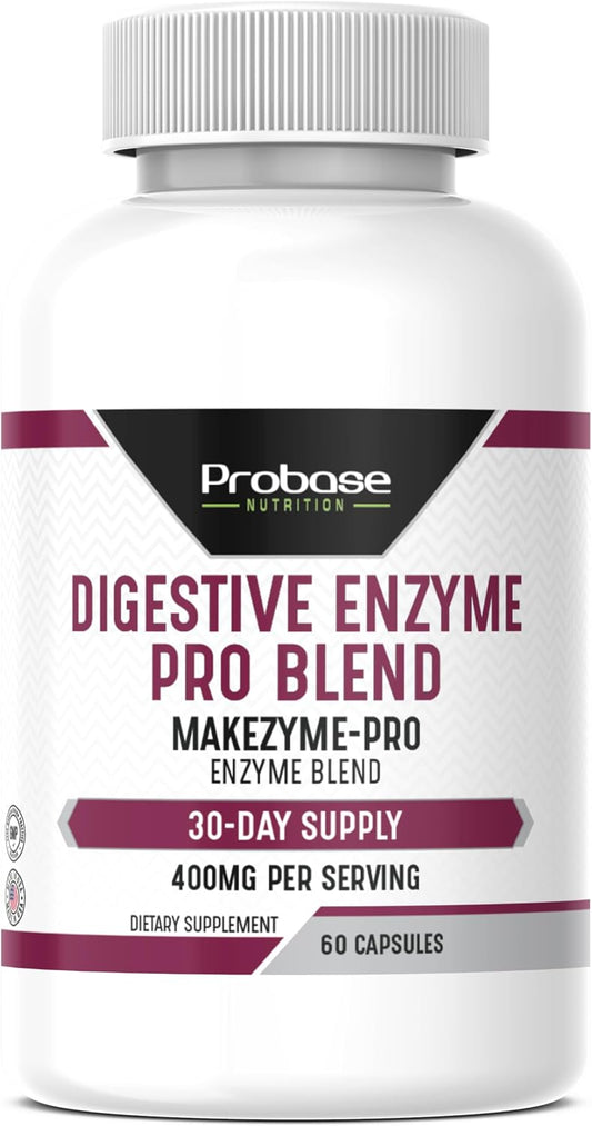 Probase Nutrition Digestive Enzyme Pro Blend 60 Capsules 30-Day Supply