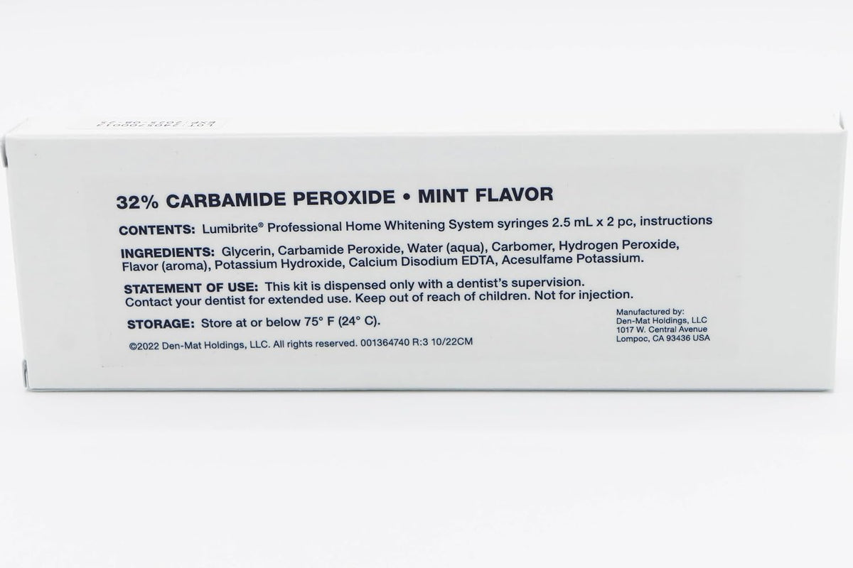 2 Syringes LumiBrite 32% Refill Kit Take Home Whitening Gel Dental