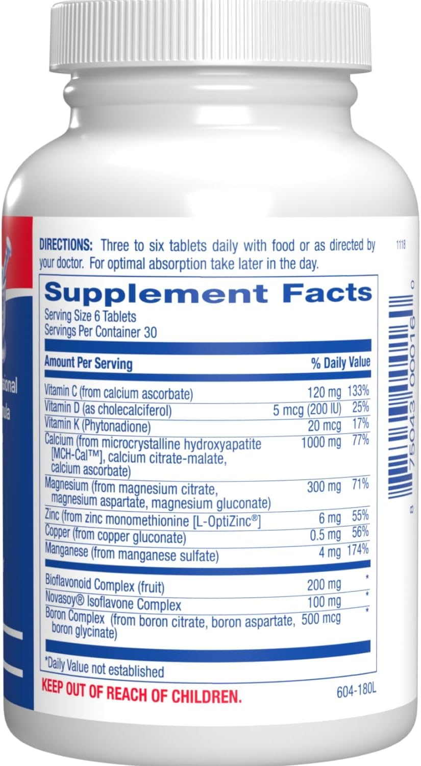 Clinical Calcium Complex Bone Supplement - Restorative Calcium Magnesium Zinc D3 Supplement for Bone Health Strength & Density Support with Antioxidant Bioflavonoids - High Absorption - 30 Servings