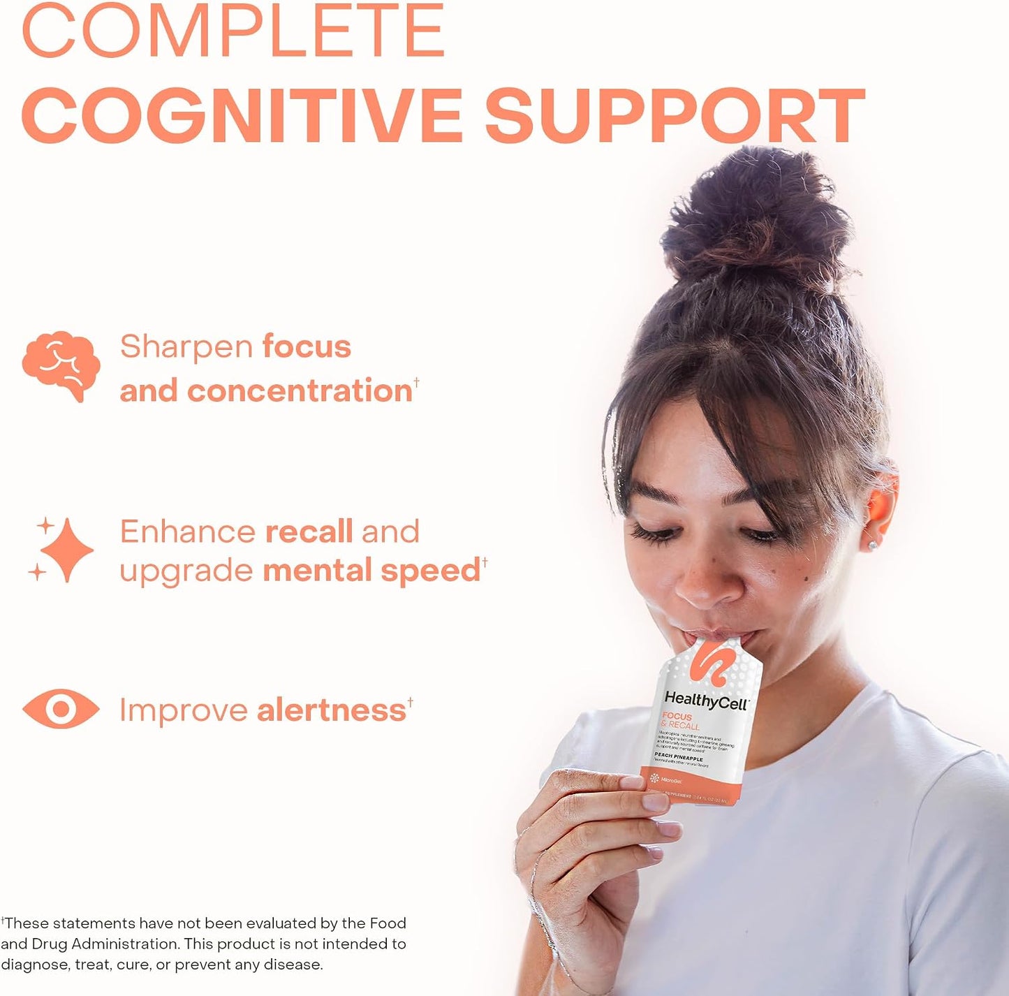 Healthycell Focus & Recall Brain + Immune Super Boost Bundle | Focus & Recall Brain Supplement + Immune Super Boost - Supports memory, concentration, immunity & overall wellness