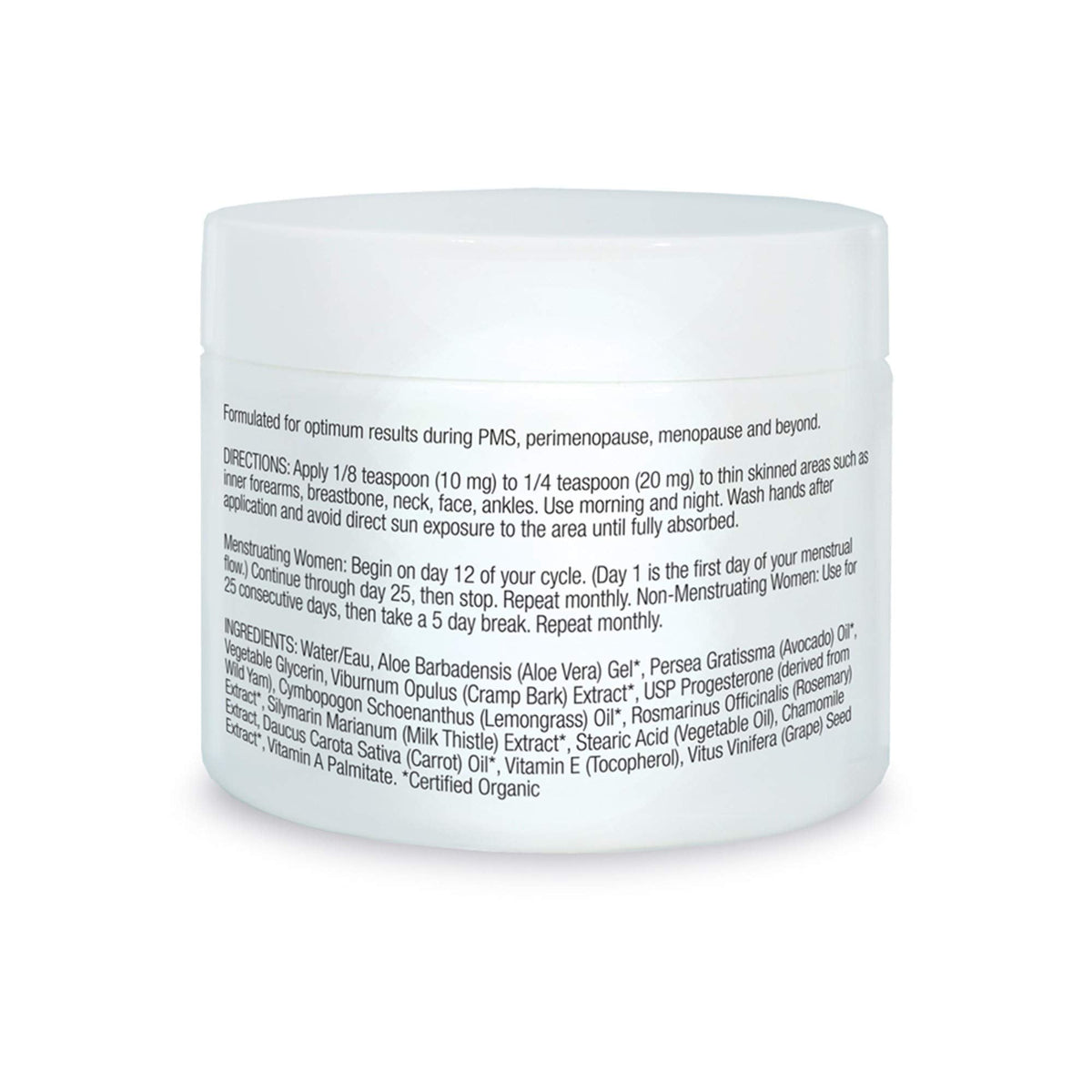 Organic Excellence Feminine Balance Therapy - USP Bio-Identical Progesterone Cream - 2 oz