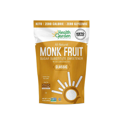 Health Garden Monk Fruit Sweetener, Golden Sugar Substitute - 2.5 lb