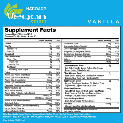Vegansmart Naturade Plant Based Vegan Protein Powder - All-in-One Nutritional Shake