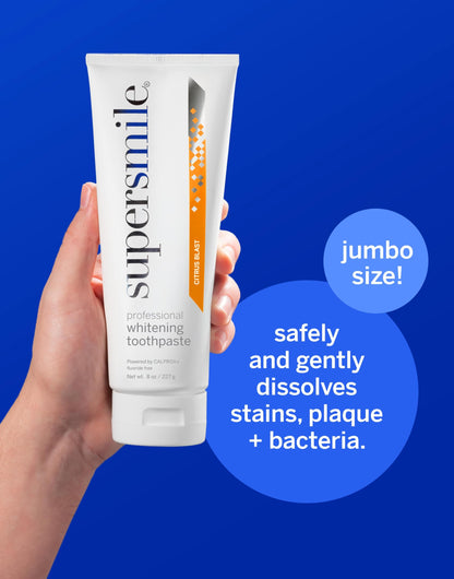 Supersmile Original Mint Whitening Toothpaste, 8 Oz, Whitens 6 Shades