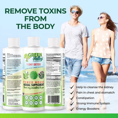 1 Day Colon Liquid Cleanse Formula and Liver Detox - Vegan Friendly, Helps Healthy