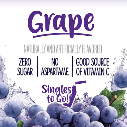 Welch's Grape Singles To Go Sugar Free Drink Mix - 0.45 oz, Pack of 4