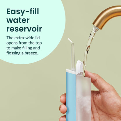 quip Water Flosser with Replacement Tip, Cordless Dental Pick, All Black