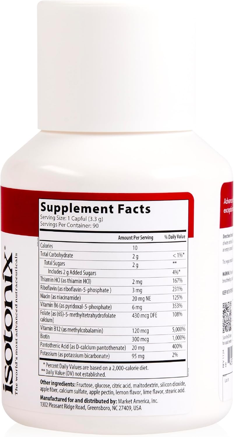 Isotonix Activated B Complex - Vegan Vitamin B Complex Supplement with B6, B12 & Folate, Isotonic Drink, 90 Servings