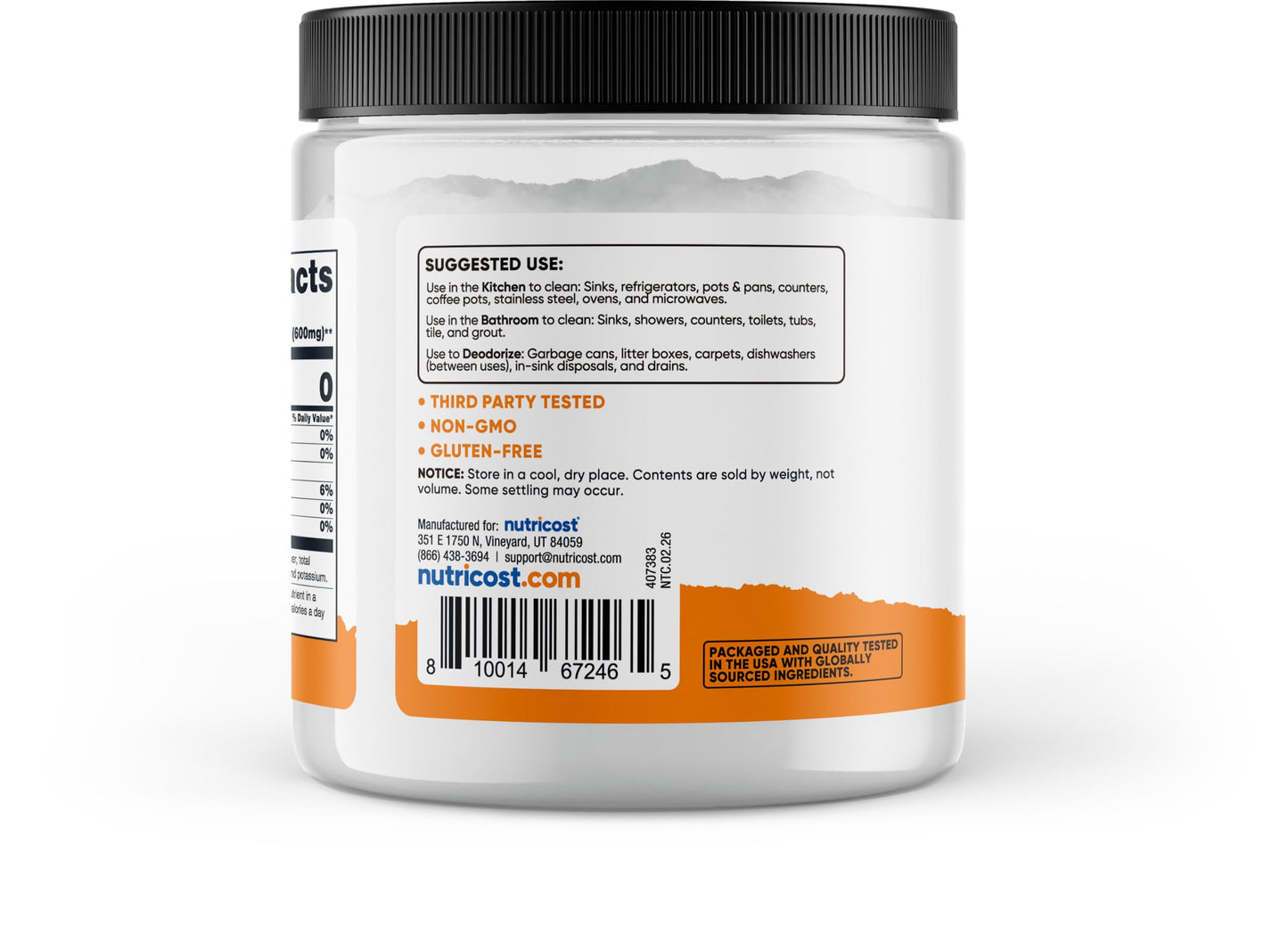 Nutricost Pantry Baking Soda (2 LBS) - For Baking, Cleaning & Deodorizing