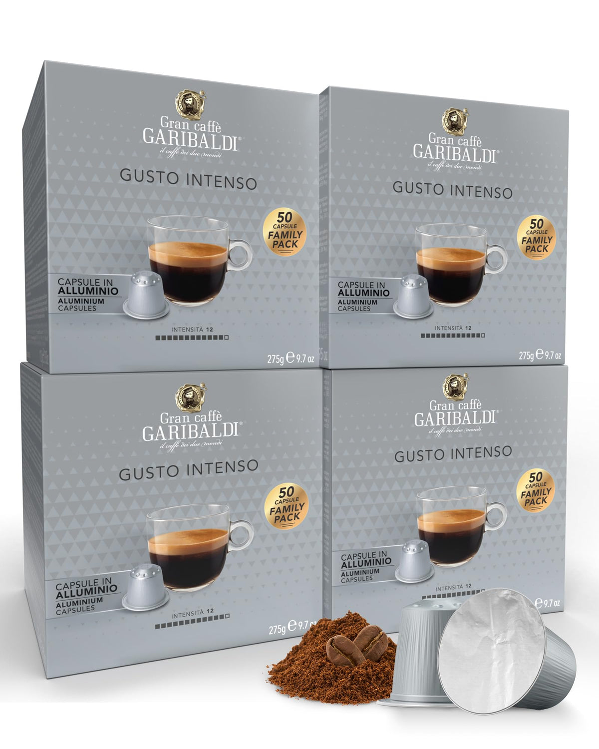 Gran Caffè Garibaldi Espresso Pods, Decaffeinato, 50Count