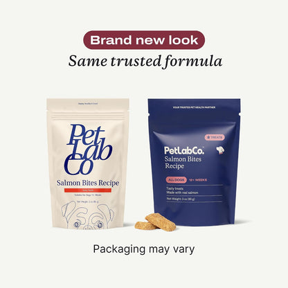 PetLab Co. Salmon Bites Dog Treats, Freeze-Dried, 3 Ounce | Single-ingredient, wild-caught salmon to support skin, coat and joint health in a grain-free reward