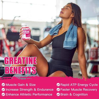 ElevateLife Creatine Monohydrate Gummies 5000mg for Men & Women, Chewables