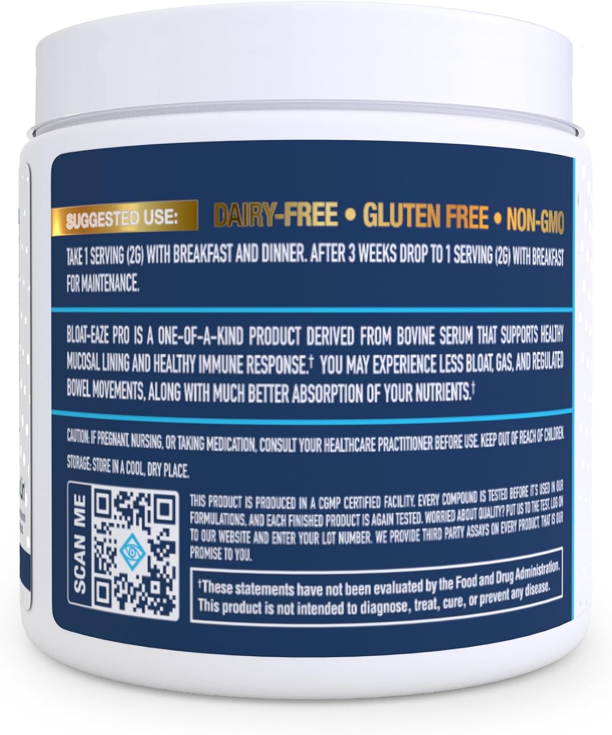 NuEthix Formulations Bloat Eaze Pro Support for Gut Barrier Function Dietary Supplement, 60 Servings
