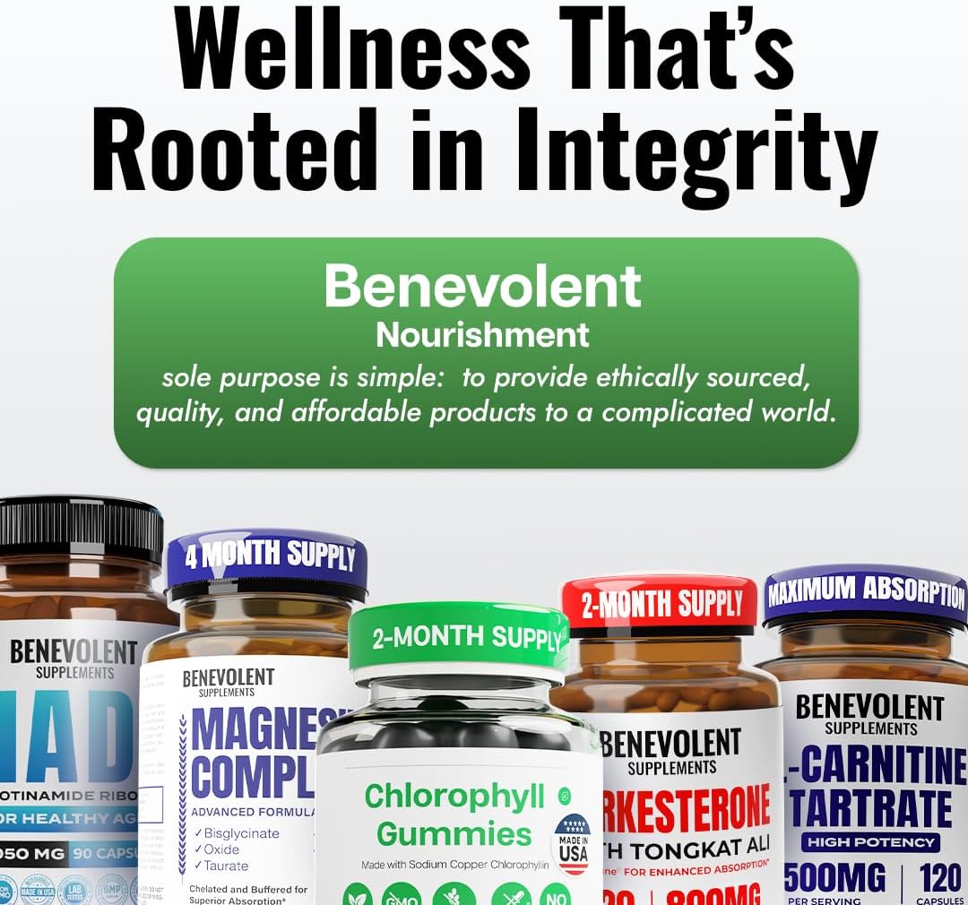 Benevolent Nourishment Chlorophyll Supplement, Detox & Immune Support, Internal Deodorizer, Gummies