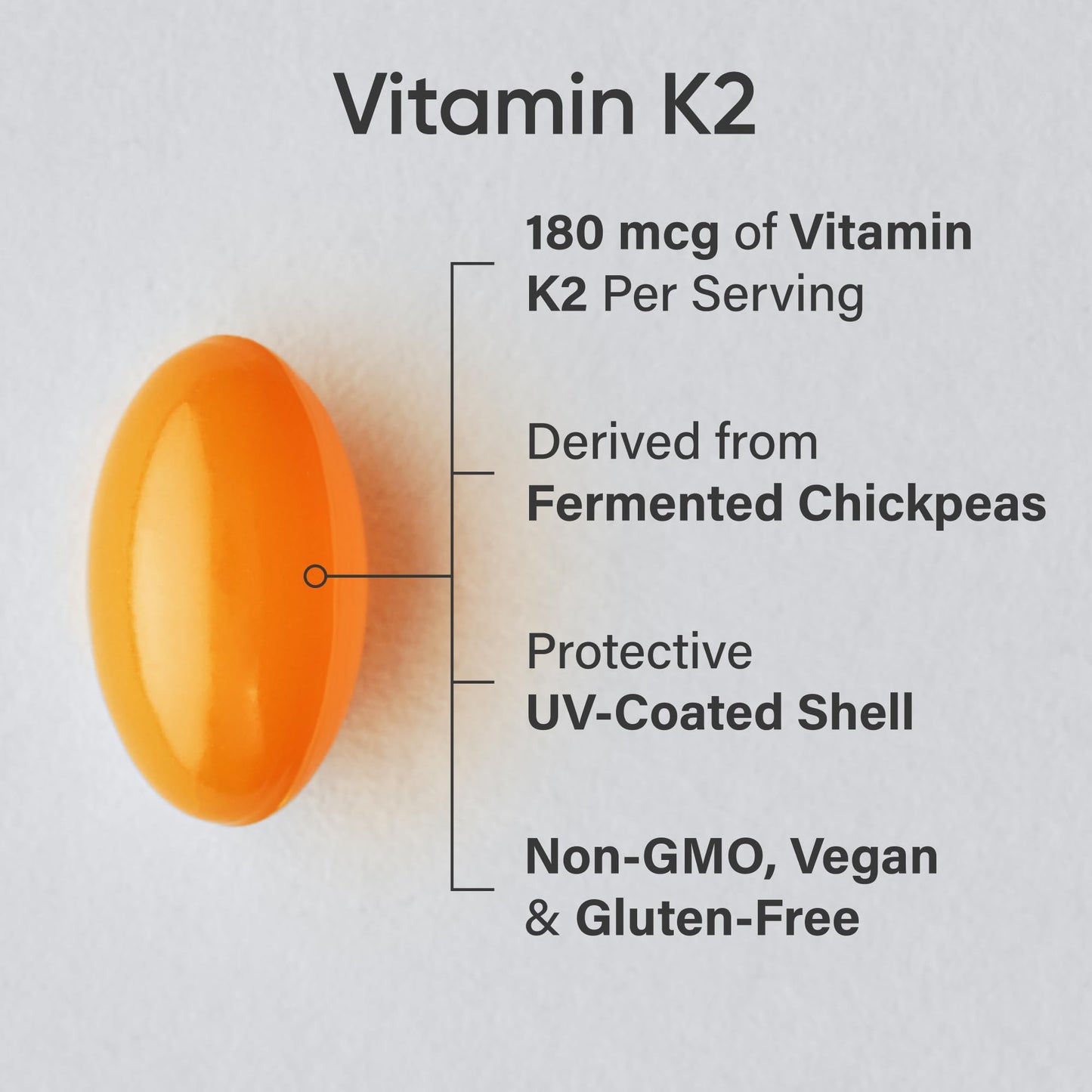 Sports Research® Vitamin K2 as MK-7 100mcg with Coconut MCT Oil - 60 Veggie Softgels (2 Month Supply) Vegan Certified, Non-GMO Verified, Gluten & Soy Free