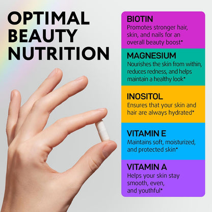 IQ BIOLOGY Biotin Bundle for Hair Growth with Collagen & Keratin for Hair Loss & Thinning Hair - Hair Skin and Nails Vitamins for Women & Men - Healthy Regrowth, Skin Glow & Nail Repair - 180 Caps