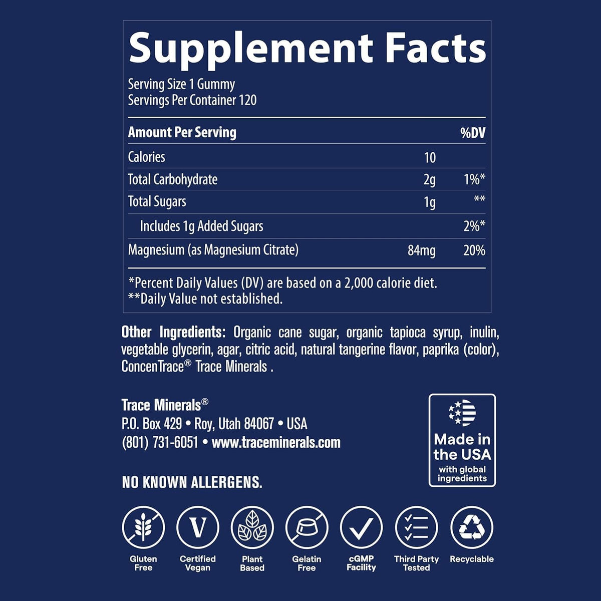 Trace Minerals Magnesium Gummies, Watermelon, 120 Counts