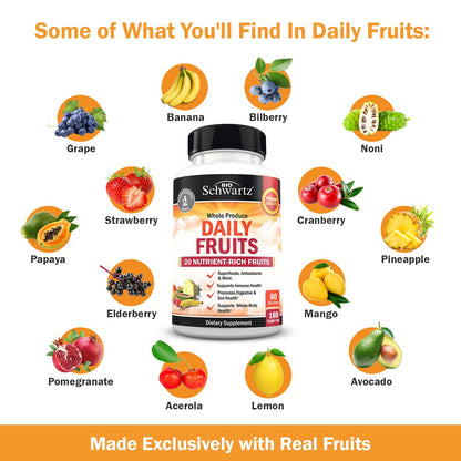 Daily Fruits and Vegetables Supplement - Super Fruit and Veggies Capsules